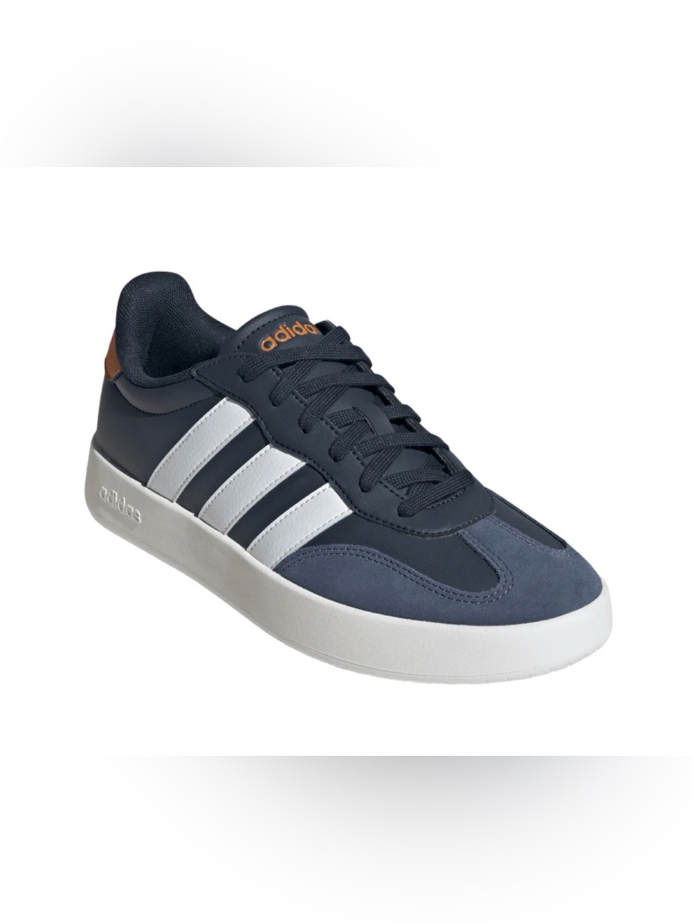 NWT Adidas Barreda Men’s Lifestyle Shoes Navy White Brown JI2310 Classic T-Toe